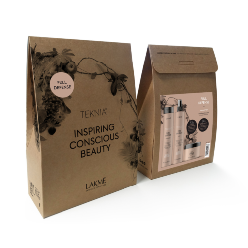 Lakme´ Teknia Full Defense kinkepakk( šampoon 300ml+ UV kaitsega sprei 300ml+ juuksemask 250ml)