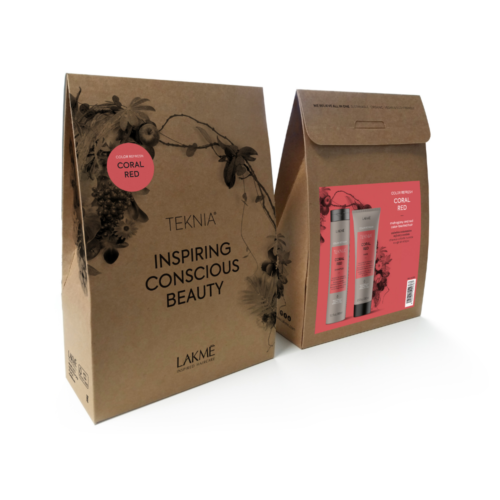 Lakme´ Teknia Coral Red kinkepakk( šampoon 300ml+ juuksemask 250ml)