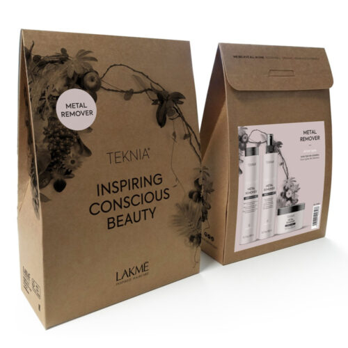 Lakmé Teknia Metal Remover retailpack( šampoon 300ml+ juuksemask 250ml+ kaitsev sprei 300ml)